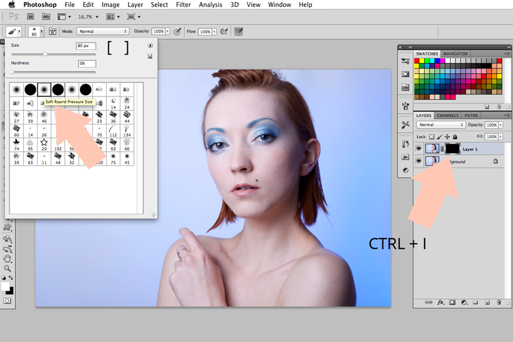 retusz twarzy photoshop