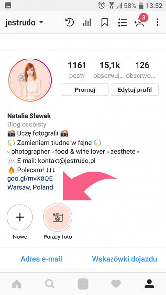 wyróżnione relacje - jak dodać na Instagramie