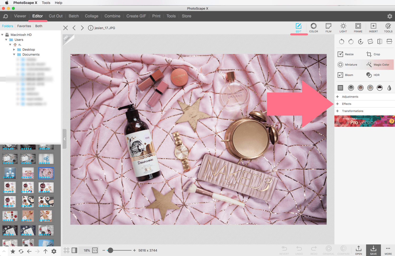 zrzut ekranu z programu Photoscape program do przerabiania zdjęć